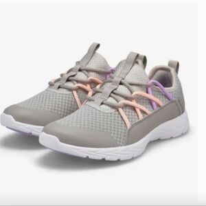 Vionic Women's Gray Athletic Sneakers with Pink and Lavender Accents